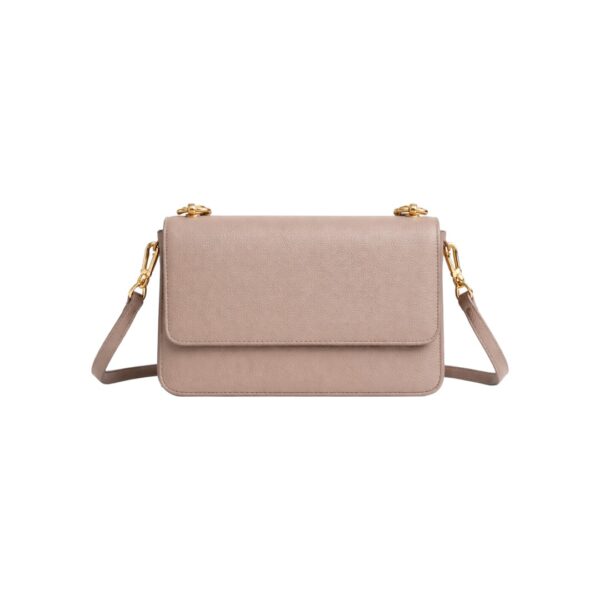 Yarix Chic Taupe Flap Shoulder Bag – Premium Women’s
